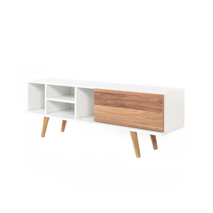 Hanah Home Ela 3330 Soporte para TV Blanco y Nogal